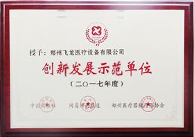 飞龙医疗荣获创新发展示范单位称号